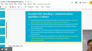 Chapter 12, Sec. 2: The Harding Presidency - Google Slides