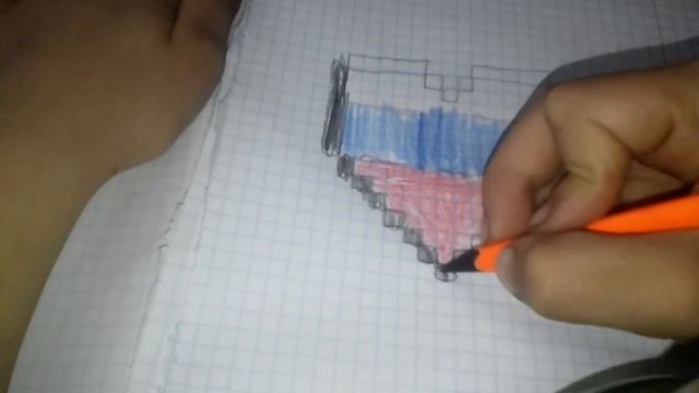 Рисуем по клеточка флаг России в сердце смотреть онлайн