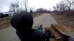 Везём сдавать металл на мотоцикле урал