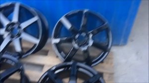 покраска дисков AMG R18 полиуретановой краской.