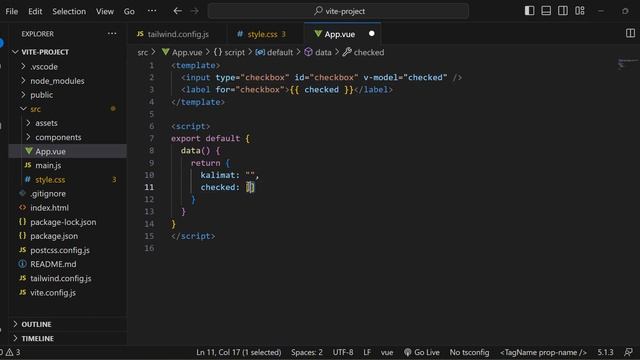 Belajar Form Input Bindings di Vue JS