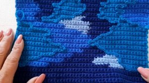 Вязание крючком.Техника интарсия.Ночная сказка Амстердама.Мастер-класс,ч.2.