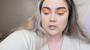 Orange Makeup + Bat Wing Eyeliner!