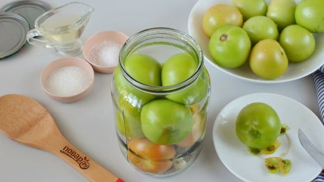 Рецепт маринованных зеленых помидоров