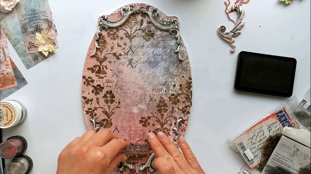 Lady In Pink Panel Mixed Media Tutorial by Olga Ravenskaya смотреть онлайн