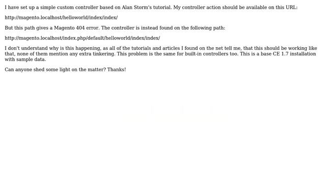 Calling controller path /foo/bar/baz results in 404, but is found at default/index.php/foo/bar/baz смотреть онлайн