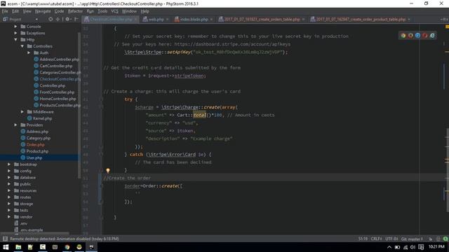 Creating Orders: E-commerce website in Laravel  #11