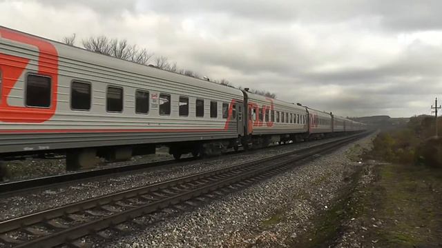 ТЭП70БС-164 с пассажирским поездом, перегон Присады - Криволучье смотреть онлайн