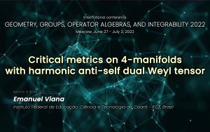 Critical metrics on 4-manifolds with harmonic anti-self dual Weyl tensor