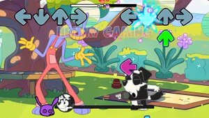 FNF NEW Amazing Digital Circus v2 vs Bluey, Bingo & Mackenzie Sings Can Can