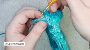 Как вязать английскую резинку крючком по кругу