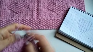 Плед «Рисовое сердечко» спицами. Подарки на День Святого Валентина.