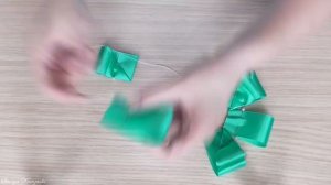 DIY / Украшение на заколку Канзаши / Пышный Мятный бант