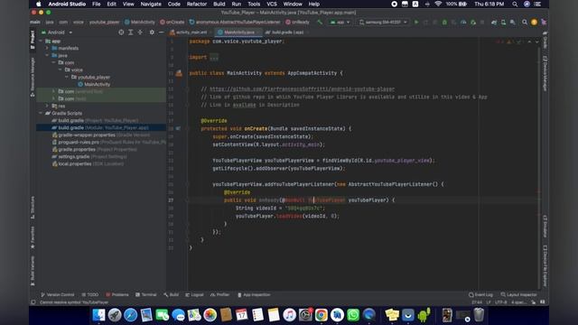 How to play Youtube video using URL in Android Studio - Java & XML | Source Code | Codrax смотреть онлайн