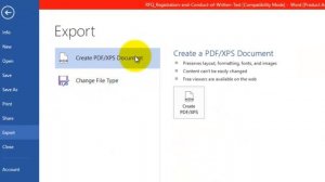 Word 2013 | Convert to PDF/XPS - Tut 25 urdu/Hindi