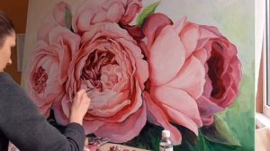 Живопись маслом. Пионы