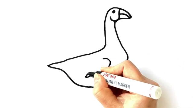 Как нарисовать гуся смотреть онлайн