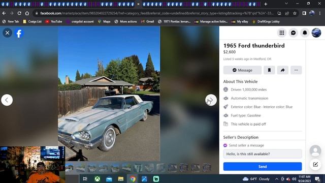 FOR SALE Roundem Up over 60 5k & Under 1964-1970 Ford Thunderbird смотреть онлайн