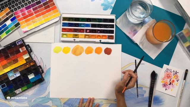 Мои любимые цвета в акварели! / Прямой эфир смотреть онлайн