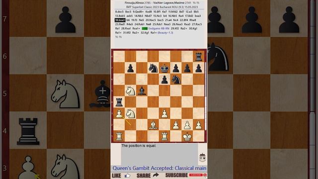 Superbet Chess Classic Romania 2023 - Round: 9 || Aireza Firouzja vs Maxime Vachier Lagrave