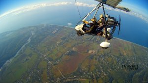 Полёт над Пицундой на мотодельтаплане. Октябрь 2013