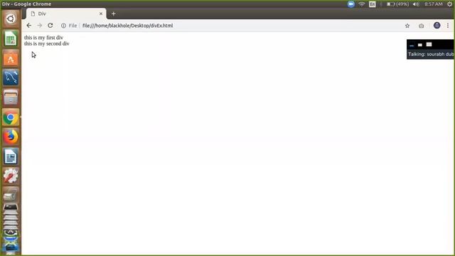 How to use div with css class in html