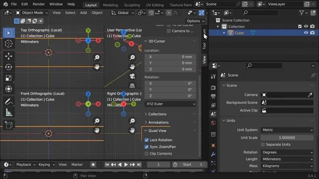 Blender 3.4.1 / Введение в Моделирование / Как создать 3D Объект в Блендере 3.4.1 / 2023