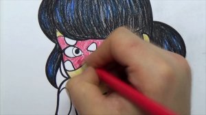Lady Bag Coloring lady bug Раскраска Леди Баг Раскрашиваем Леди Баг цветными карандашами