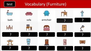 English vocabulary (furniture)