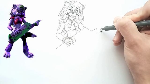 How To Draw A Roxy From FNAF Security Breach |step By Step | Color Pages