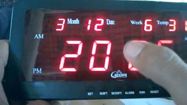 CASIO CX-2158 Digital LED Alarm Clock