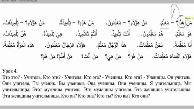 Уроки арабского языка. Урок 4 смотреть онлайн