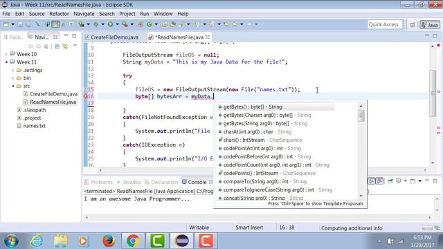 Java - Writing to a File using OutputStream смотреть онлайн