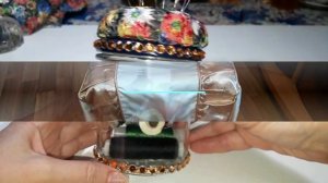 ПУФ ИЗ БОЛЬШИХ пластиковых бутылок.