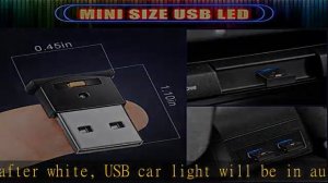 Mini USB LED Light, RGB Car LED Interior Lighting Direct Current 5V Smart USB LED Atmosphere Light,