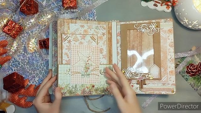 Альбом "Зимнее настроение". Скрапбукинг. Обзор. смотреть онлайн