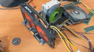 ПеКа для ГАРАЖА Intel Xeon E5 2630 v2 LGA 2011 4x4gb DDR3 XFX RX 580 8GB + Материнская Плата x79