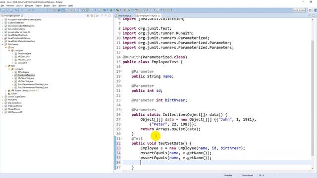 Troubleshooting - Parameter is used more than once in JUnit Parameterized Test