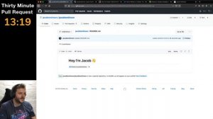 Thirty Minute Pull Request - Creating a custom profile README on GitHub