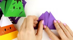 Оригами Коробочка Вампир, Монстр из бумаги | DIY Halloween | Origami Paper Vampire, Candy Corn Box