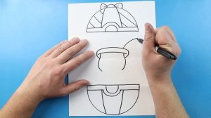 How to Draw a Christmas Pokeball Surprise Fold Как нарисовать Покемона Покебол