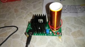 Катушка тесла с аудио модуляцией из Китая схема, качер Бровина