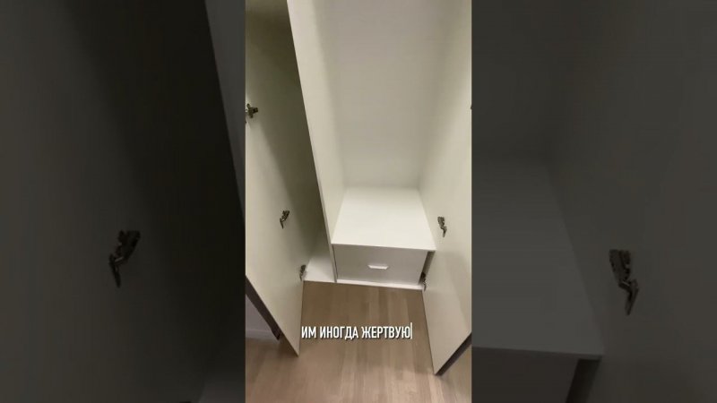 Шкаф в прихожую с интегрированными ручками