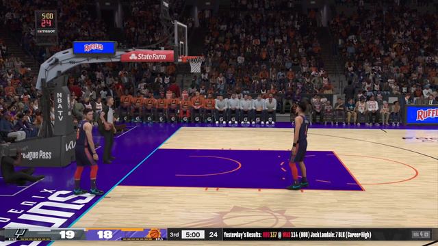 Phoenix Suns vs San Antonio Spurs 3/25/2024 NBA 2K24 Gameplay смотреть онлайн
