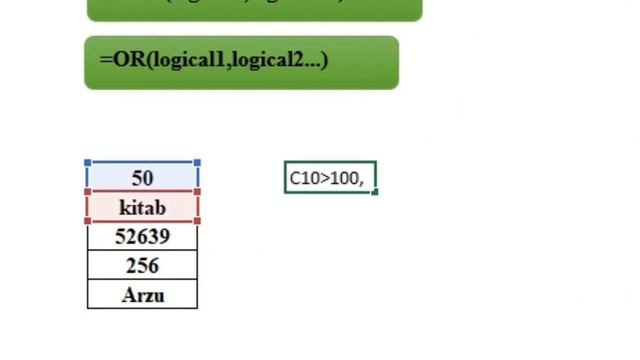 Exceldə AND(),OR() funksiyaları/@ZumrudBulud