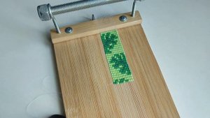 Широкий браслет из бисера для начинающих | схема лист монстеры на станке | фенечка