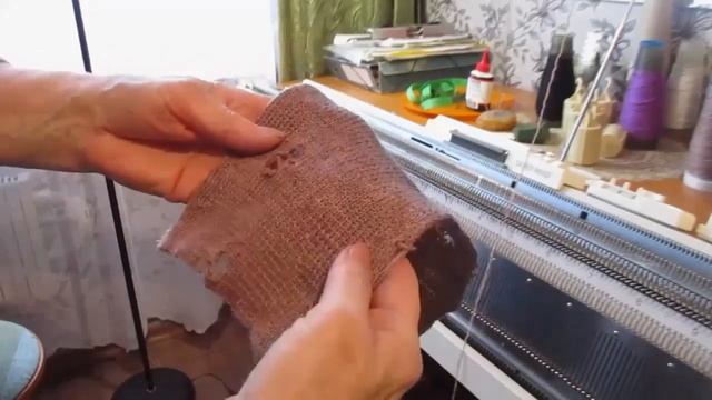 Нюансы вязания двойной резинки на машине, пятка носка на двухфонтурной машине. смотреть онлайн