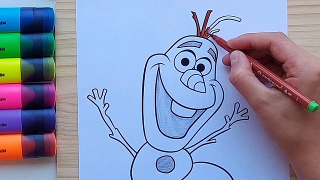 Олаф, "Холодное сердце", раскраска #холодноесердце #олаф #фрозен