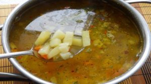 Суп с плавленным сыром и сосисками