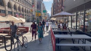 Manhattan Walk Summer New York City 4k Walking From 23rd Street to East Village Brooklyn Bridge